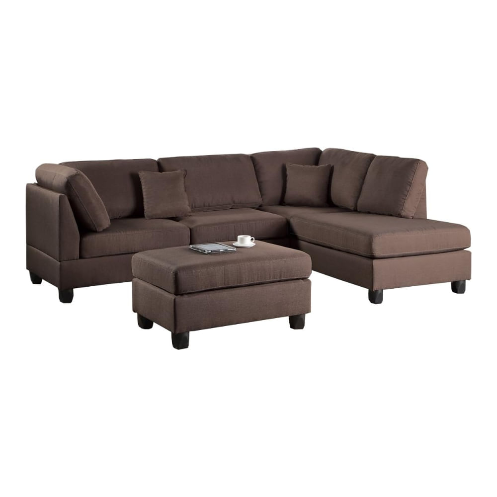 Seccional Derecho Asturias Banqueta Marron HogarySpacios