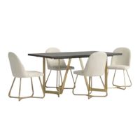 Comedor 4 Sillas Monroe Beige HogarySpacios