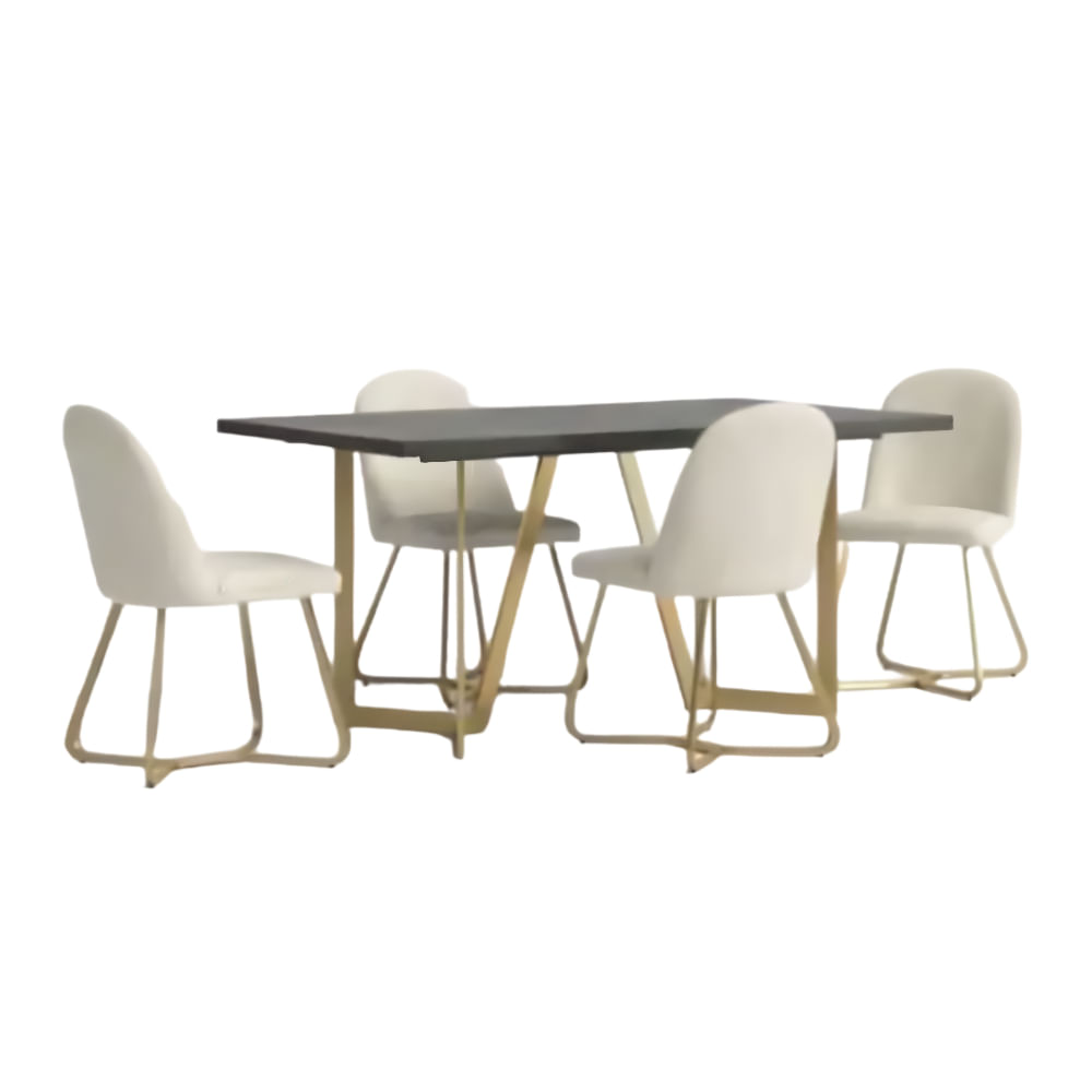 Comedor 4 Sillas Monroe Beige HogarySpacios