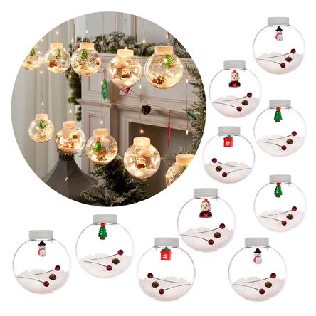 Cortina Luces Navidad LED Guirnalda Bolas- Calido CORTINA-BOLAS-NAVIDAD