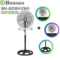 VENTILADOR  BOSSKO  3 EN 1  DE 18  BK-8218 VI NEGRO