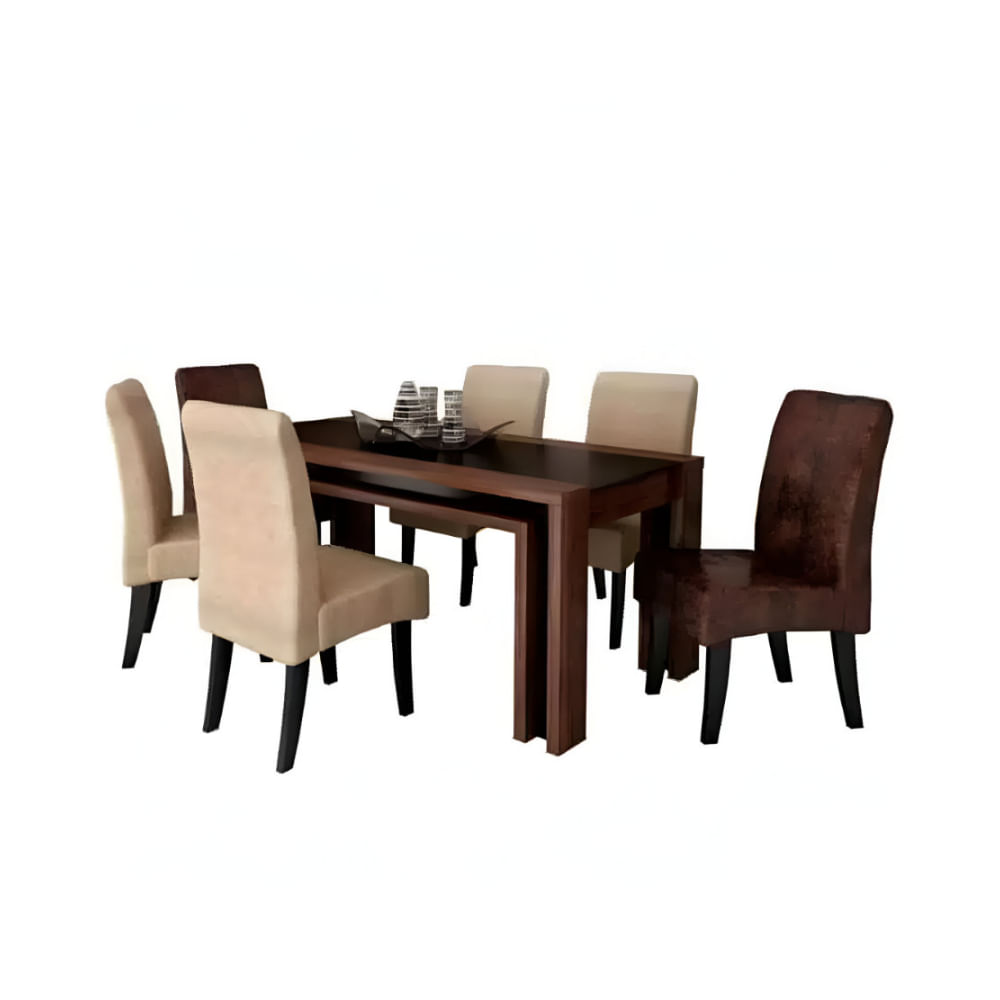 Comedor 6 Sillas Fedoria Beige HogarySpacios