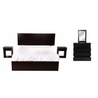 Dormitorio Queen Orquidea 2 Veladores Comoda H Y S
