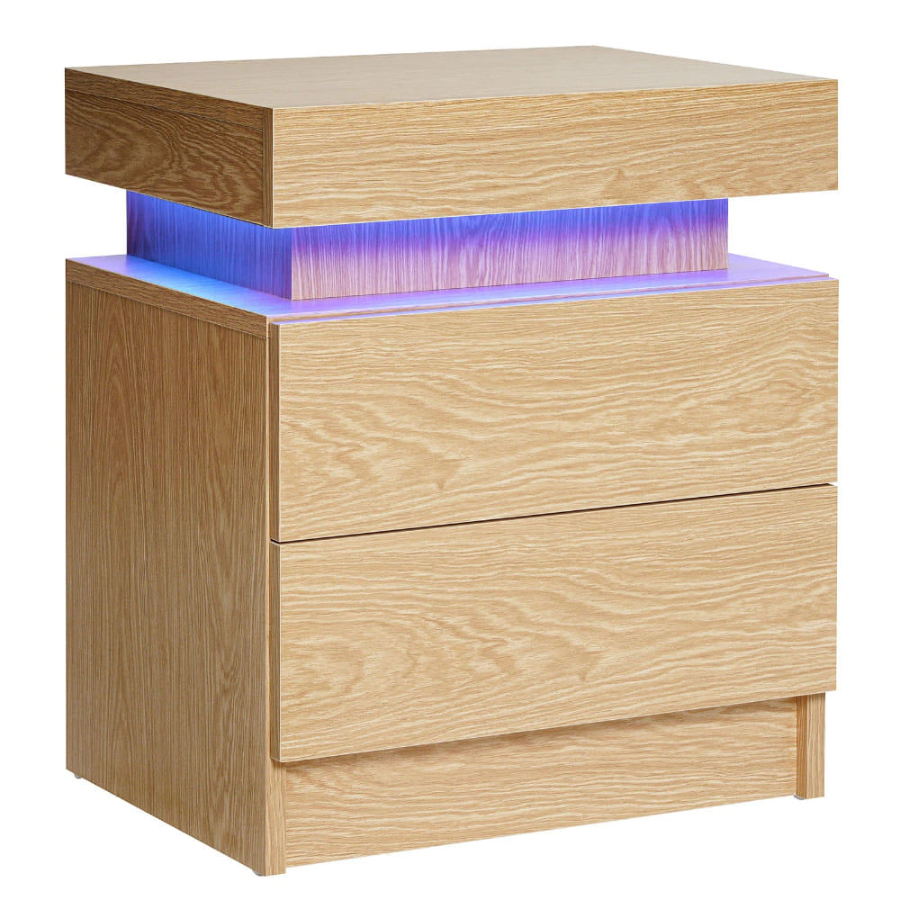 Velador 2 Cajones Megan Pino CN