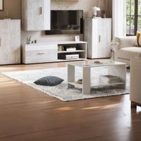 Mesa de Centro Moderna Minimalista Clara Blanco R&R MUEBLES