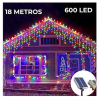 Guirnalda solar de 18 metros 600 Luces led Multicolor