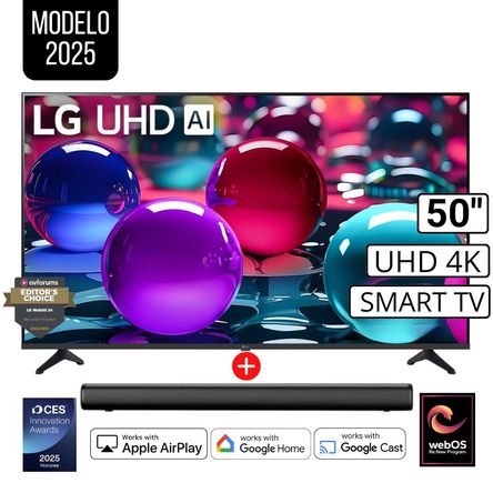 Televisor Lg 50 Pulg Ultra HD 4K AI ThinQ 50UA7300PSB Modelo 2025 - Soundbar Nex Televisor Lg 50 Pulg Ultra HD 4K AI ThinQ 50UA7300PSB Modelo 2025 - Soundbar Nex