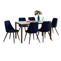 Comedor 6 Sillas Viena Azul CN