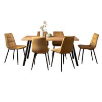 Comedor 6 Sillas Brault Amarillo CN
