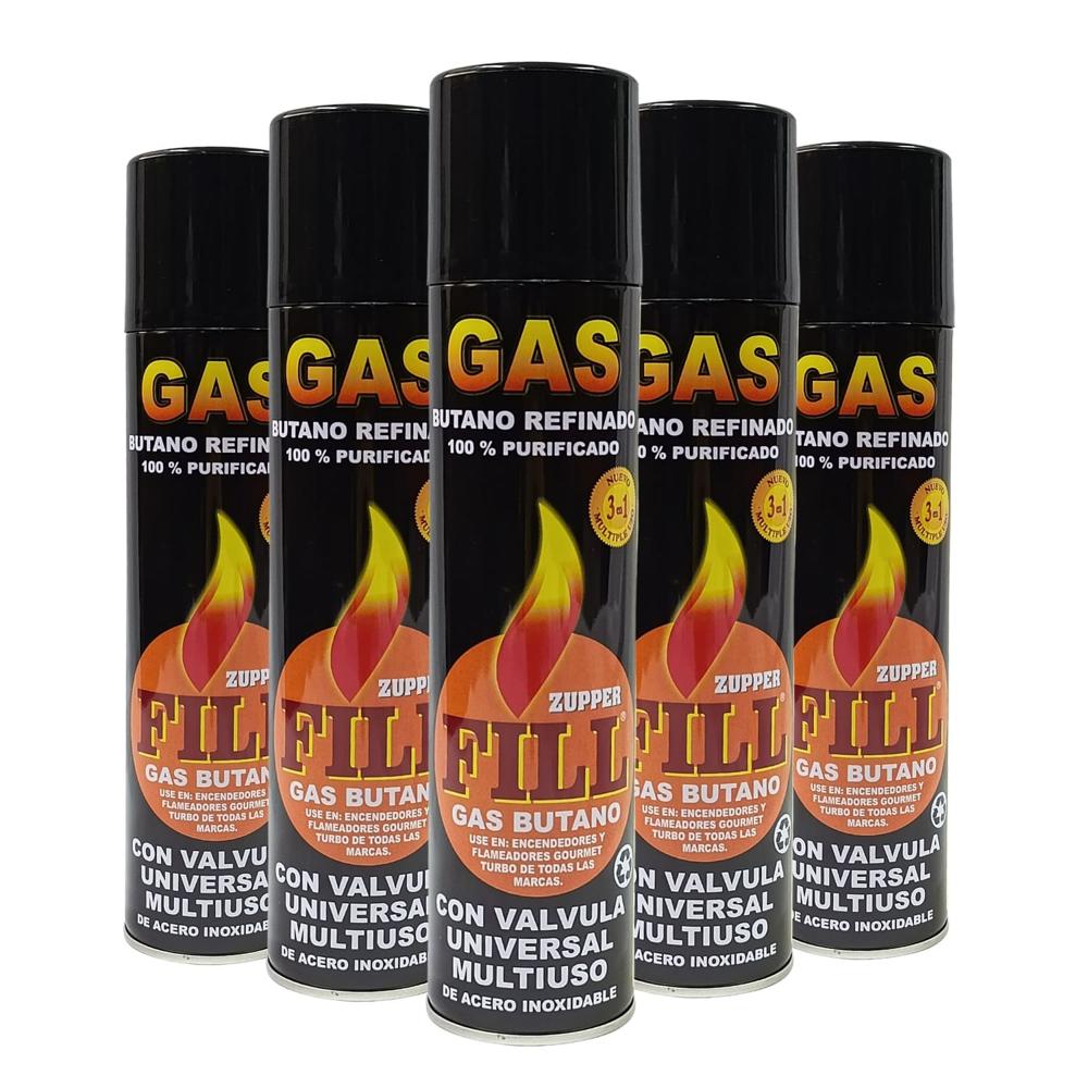 Gas Butano Ultra Refinado Recarga Todo Tipo Encendedores X6