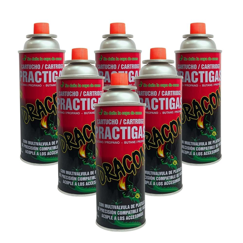 Cartucho de Gas Butano 485ml Alta Potencia – Pack 6 Unidades