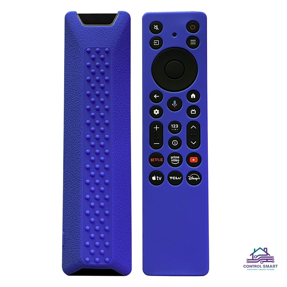 Funda Azul  De Silicona Flexible Para Control Tcl Smart Tv Moderno 2025