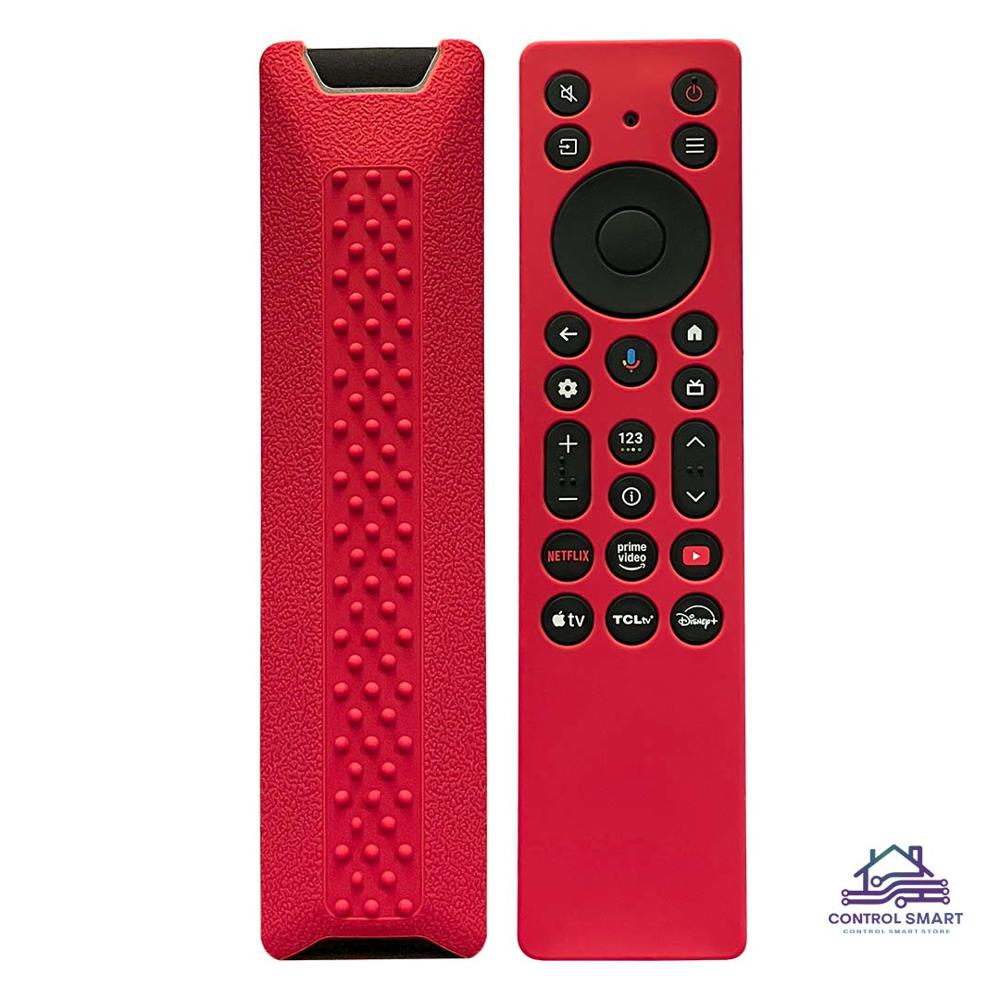 Funda Rojo De Silicona Flexible Para Control Tcl Smart Tv Moderno 2025