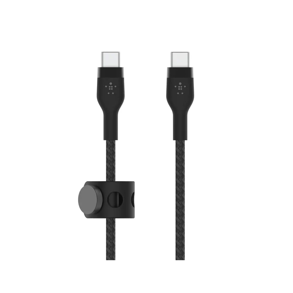 Cable USB-C Belkin BOOST CHARGE de 3 m, doble conector male, alta velocidad, color negro