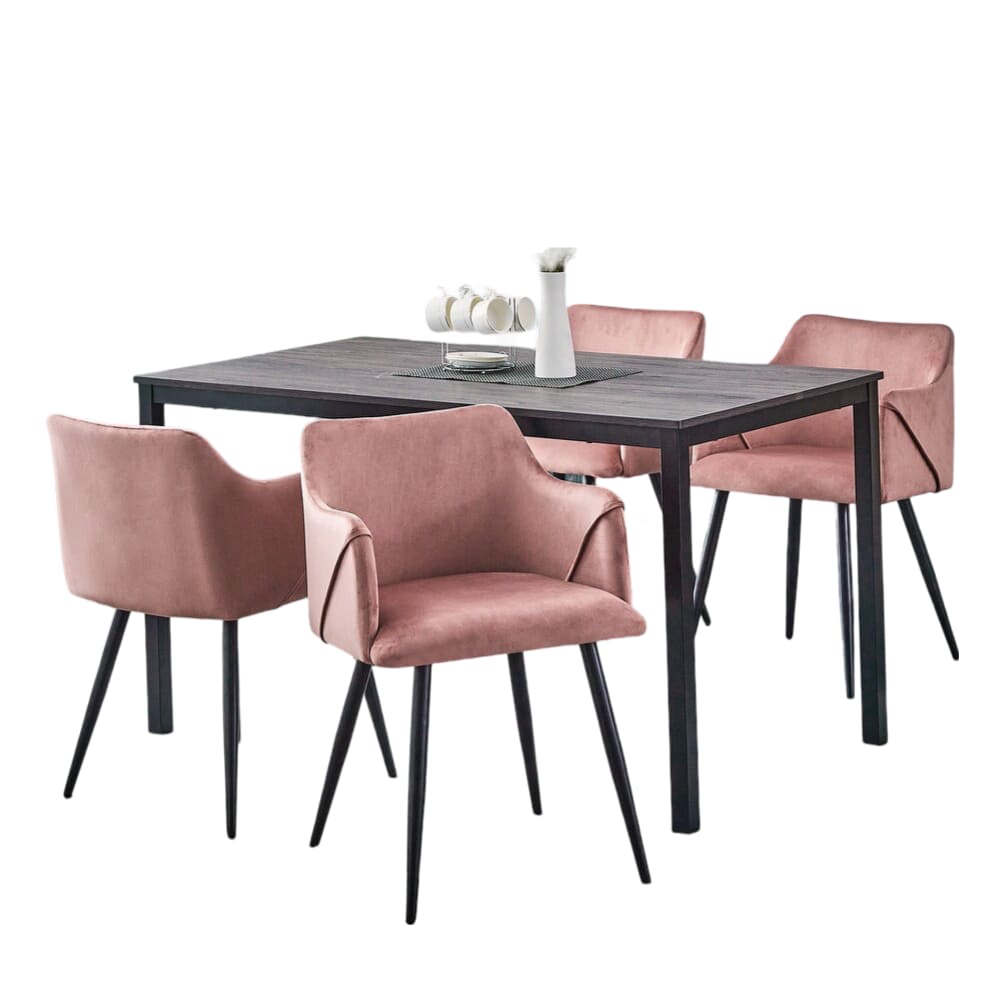 Comedor 4 Sillas Izmar Rosado CN