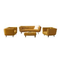 Sala 3 2 1 Banqueta Kael Amarillo Model
