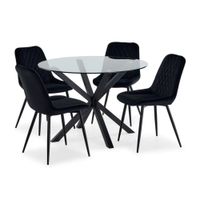 Comedor 4 Sillas Zurich Negro CN