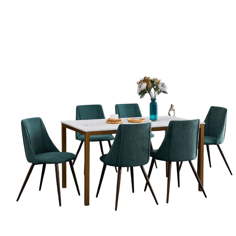 Comedor 6 Sillas Viena Verde Oscuro CN