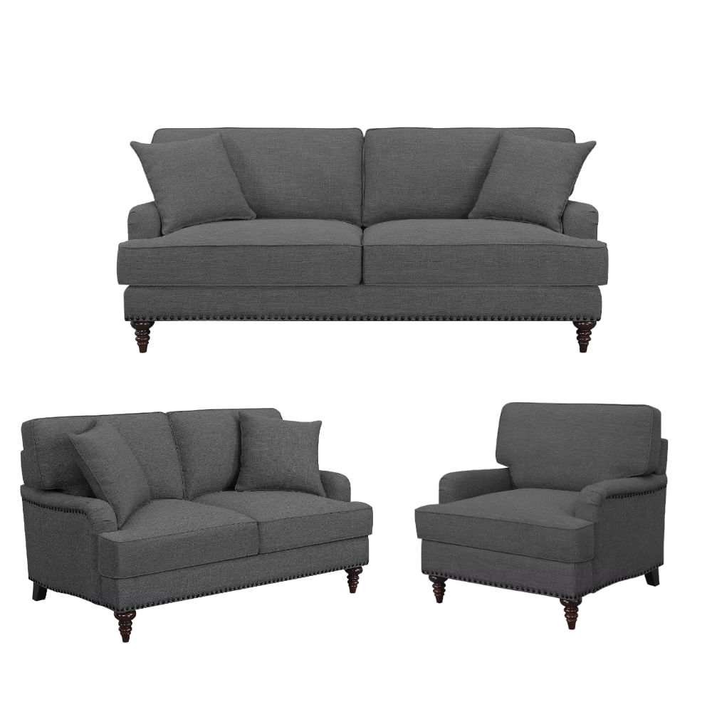 Sala 3 2 1 Elis Gris Oscuro Model