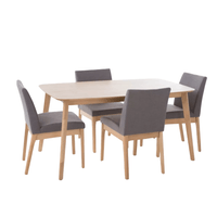 Comedor 4 Sillas Hendricks Gris Oscuro CN