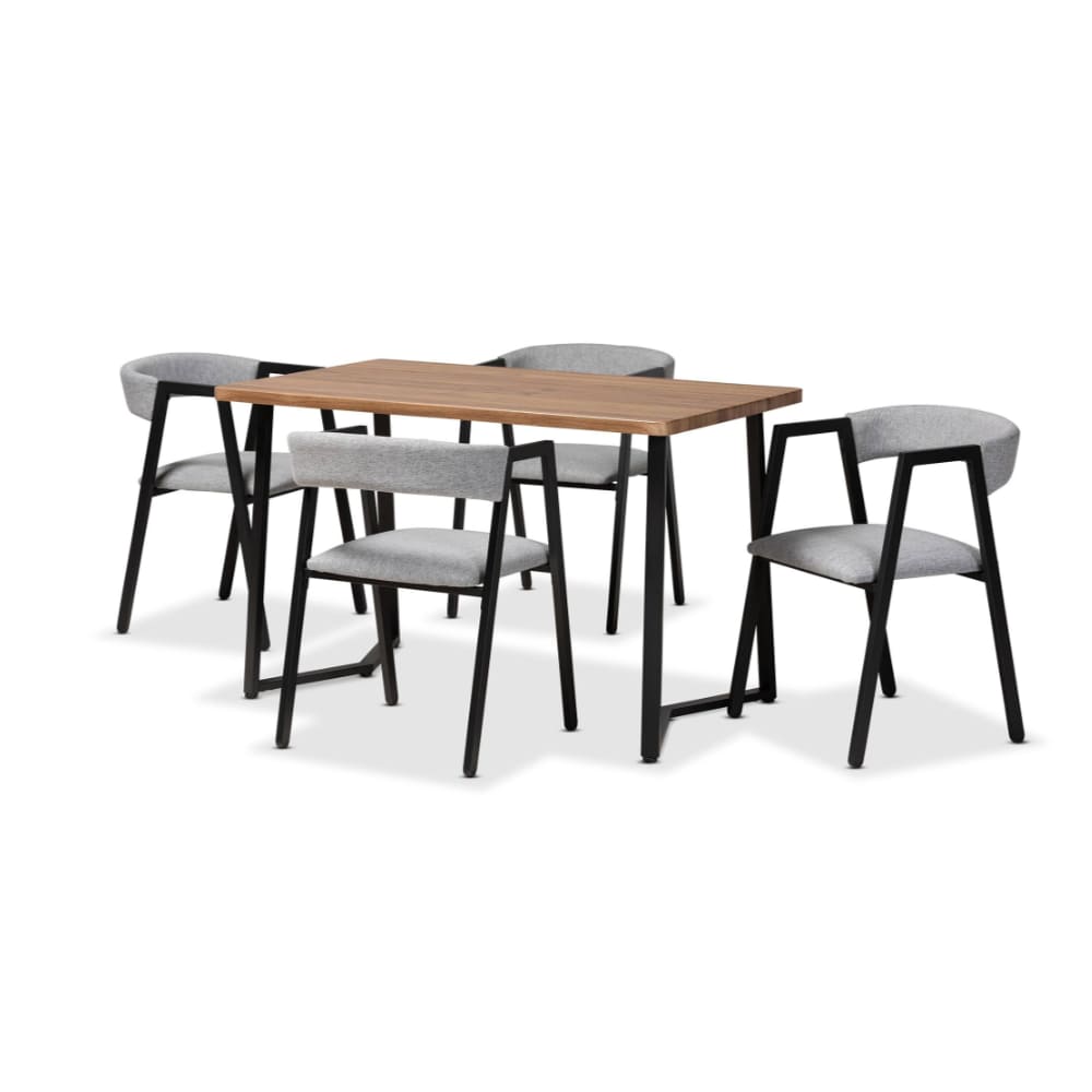 Comedor 4 Sillas Oporto Gris Claro CN