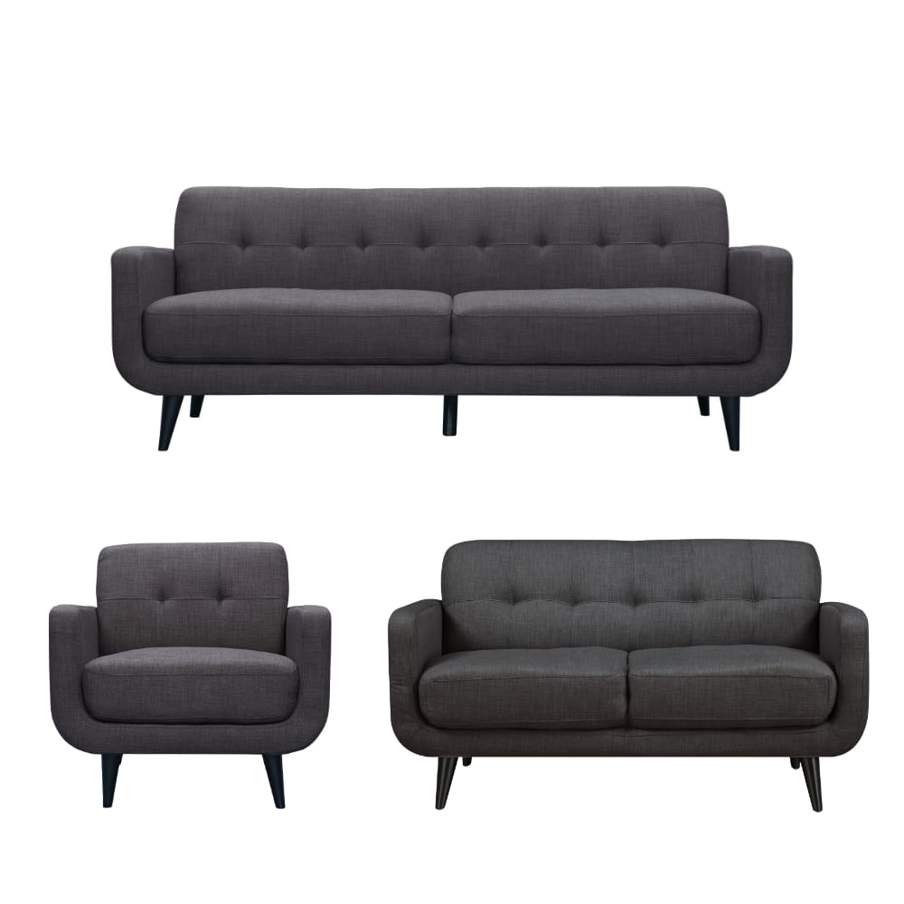 Sala 3 2 1 Randy Gris Oscuro Model