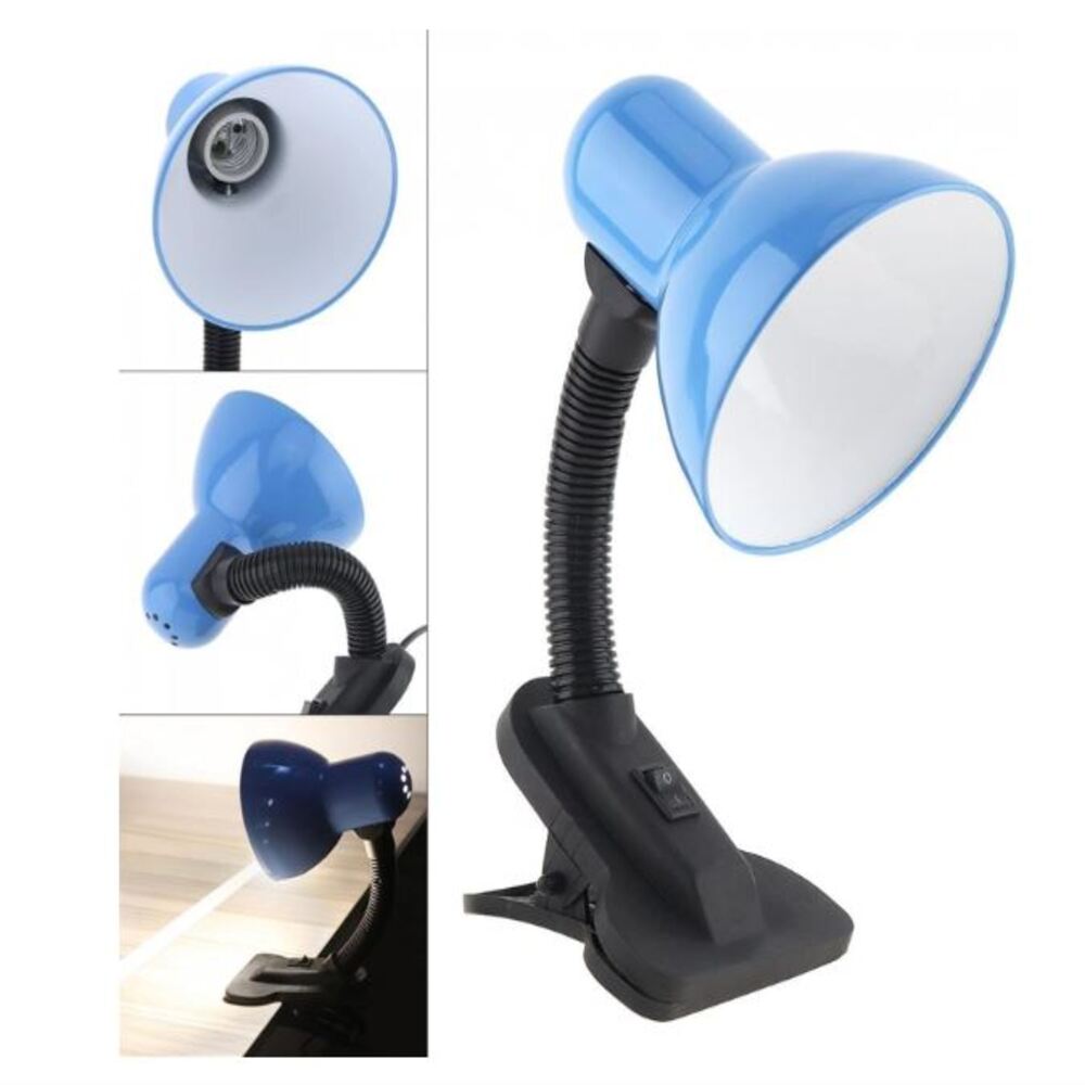 Lampara de Escritorio Con Pinza - Celeste