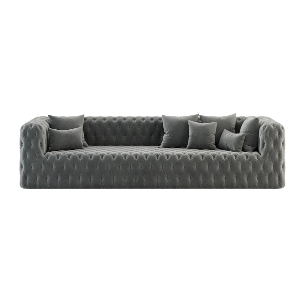 Sofa 3 Cuerpos Aris Gris Oscuro CN