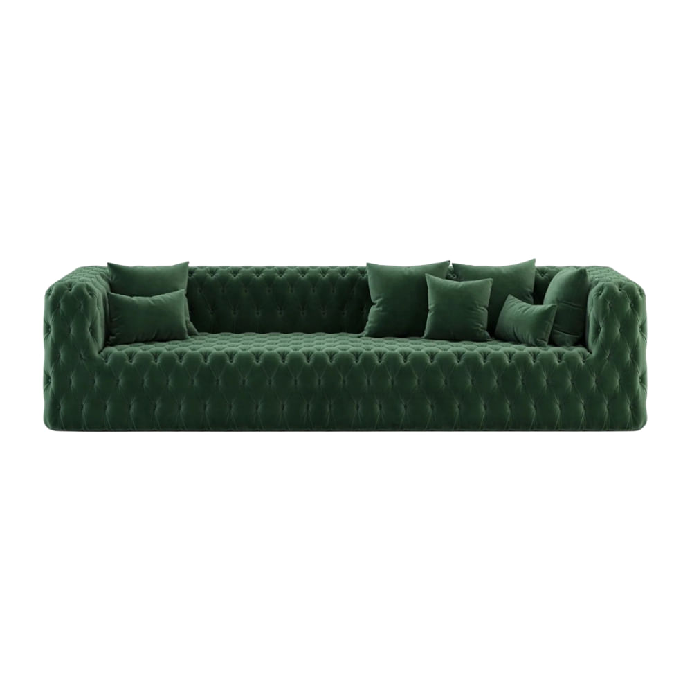 Sofa 3 Cuerpos Aris Verde Oscuro CN