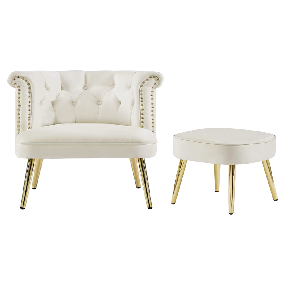 Butaca Y Banqueta Aziel Beige CN