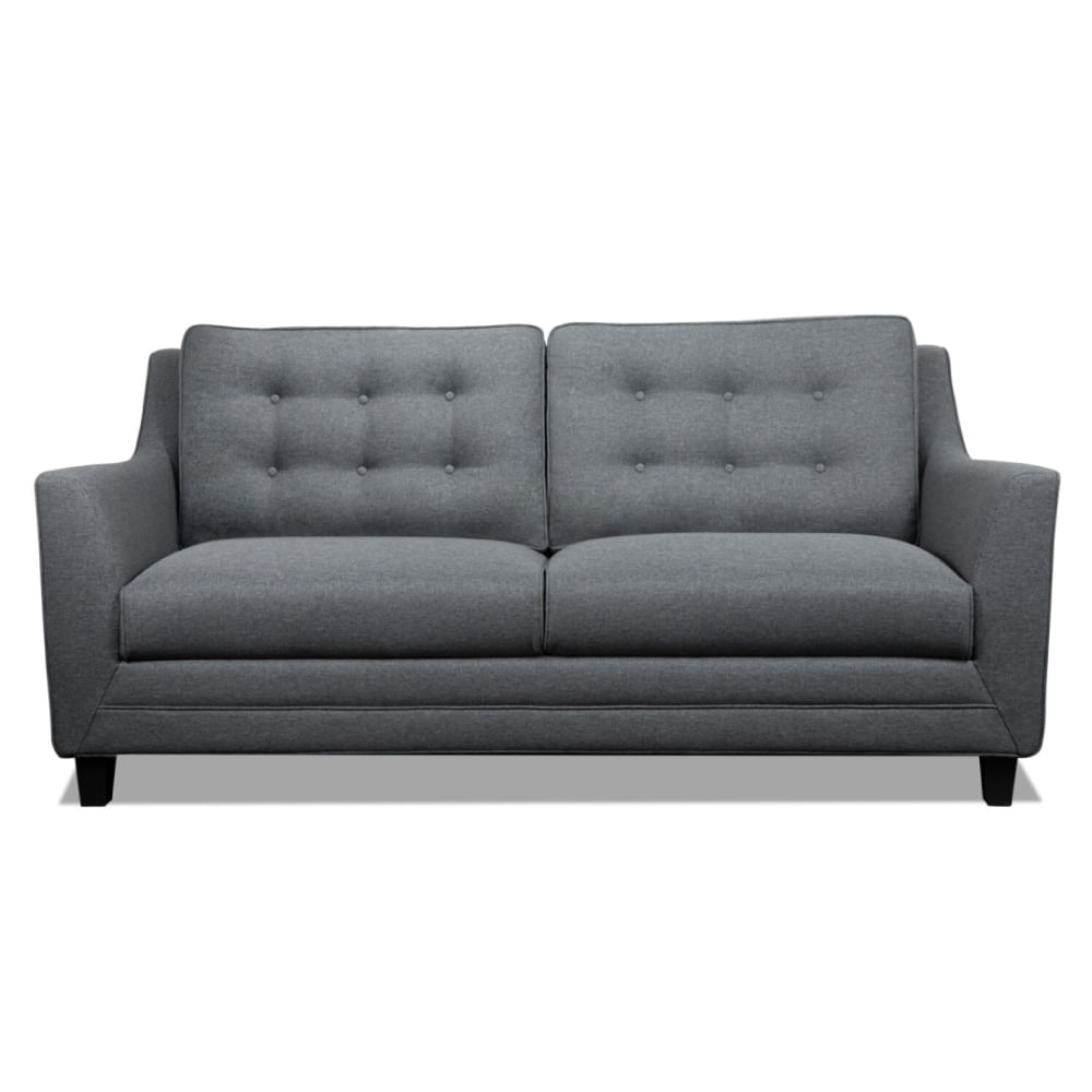 Sofa 2 Cuerpos Lisboa Gris Oscuro Model