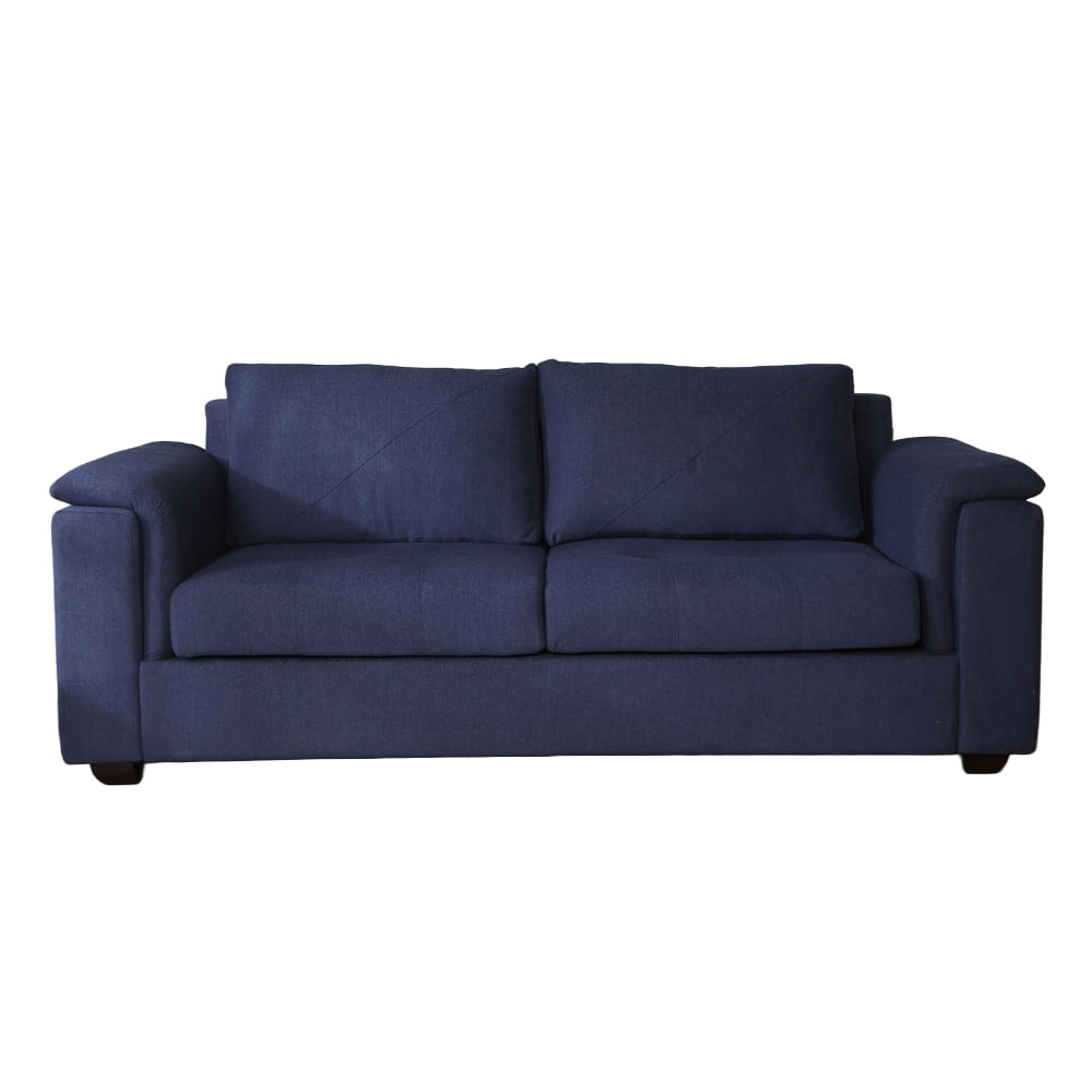 Sofa 3 Cuerpos Rene Azul Acero Shego