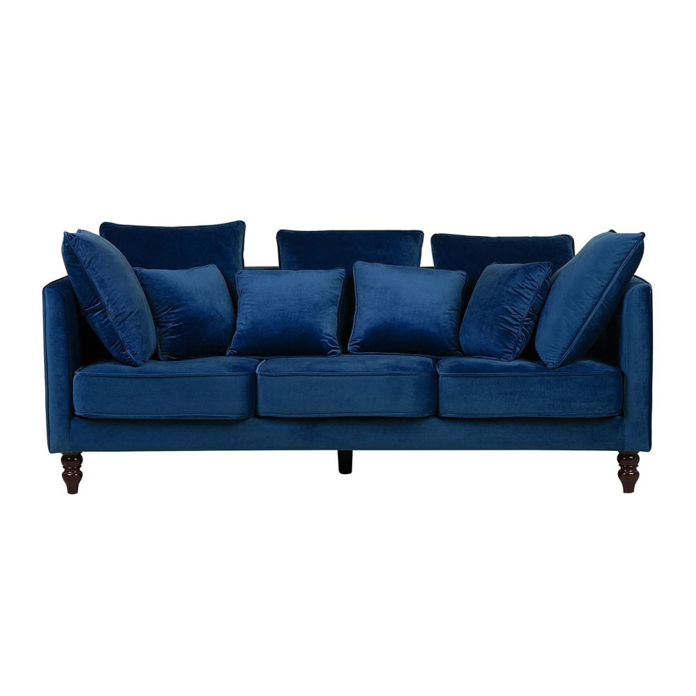 Sofa 3 Cuerpos Naomi Azul Noche Shego