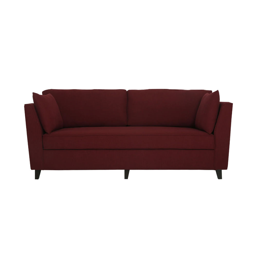 Sofa 3 Cuerpos Lacci Rojo Oscuro Shego