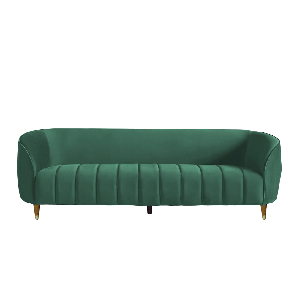 Sofa 3 Cuerpos Dolce Verde Oscuro Shego
