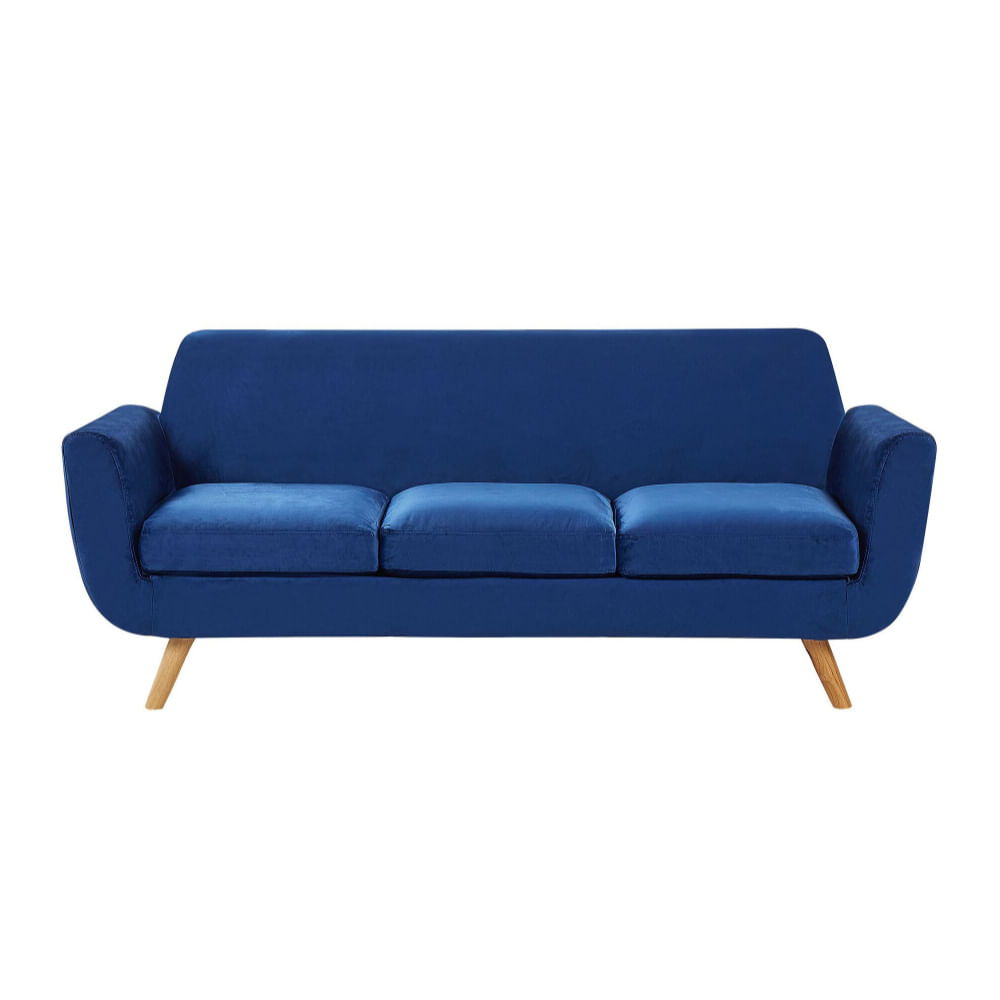 Sofa 3 Cuerpos Benz Azul Shego