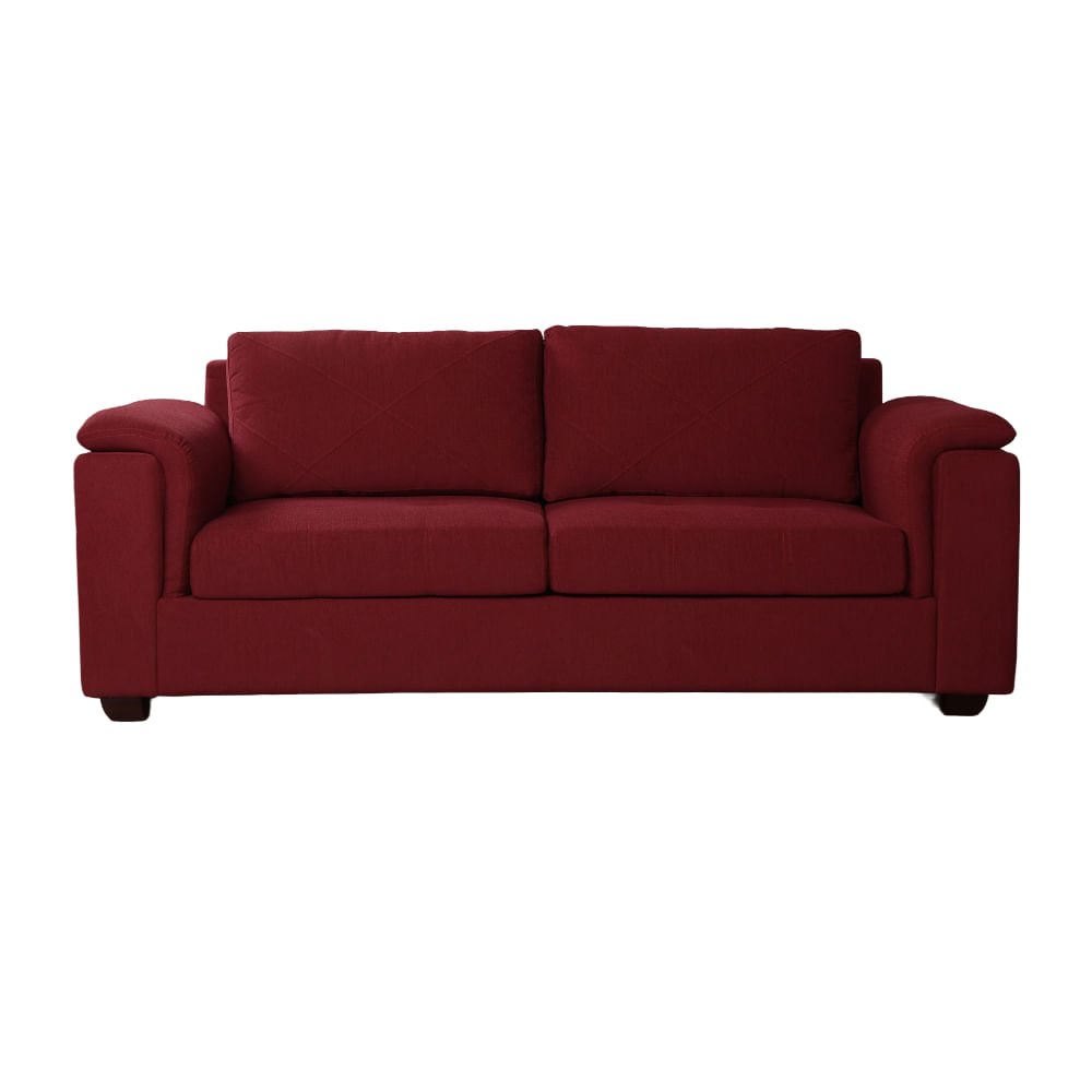 Sofa 3 Cuerpos Rene Rojo Oscuro Shego