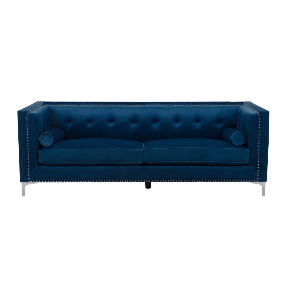Sofa 3 Cuerpos Mantis Azul Noche Shego