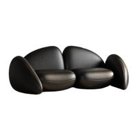 Sofa 2 Cuerpos Bakezo Negro Shego