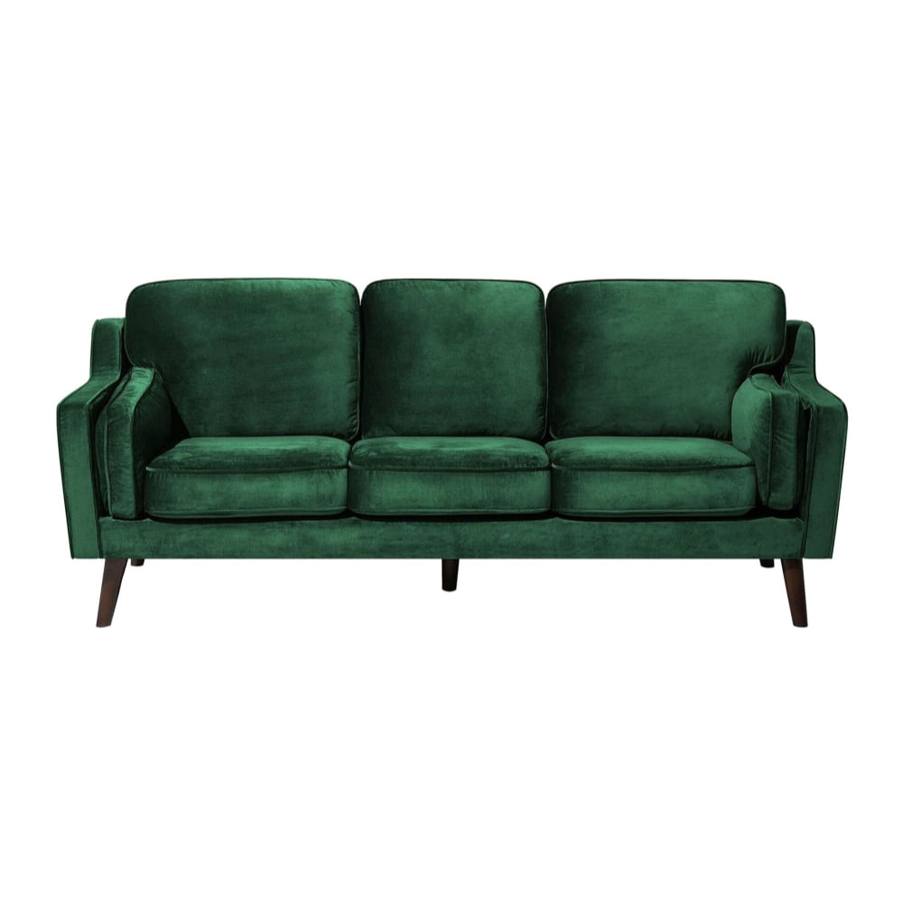Sofa 3 Cuerpos Noutti Verde Oscuro Shego