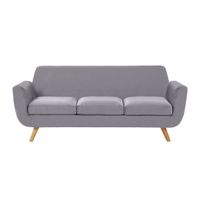 Sofa 3 Cuerpos Benz Gris Claro Shego
