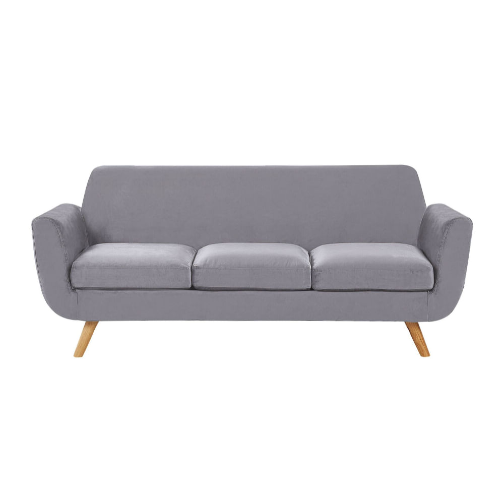 Sofa 3 Cuerpos Benz Gris Claro Shego