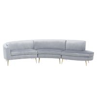 Sofa 3 Cuerpos Kenneth Gris Claro Shego