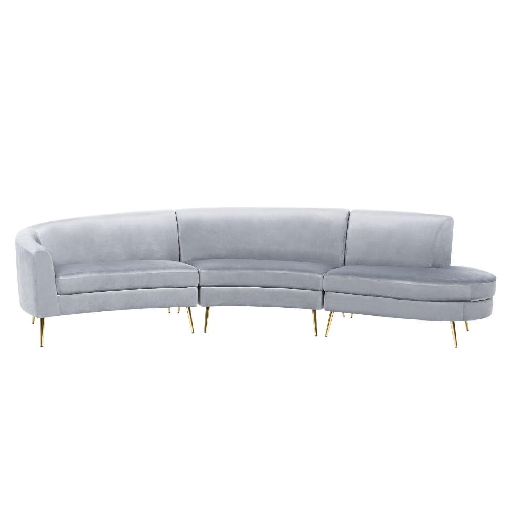 Sofa 3 Cuerpos Kenneth Gris Claro Shego