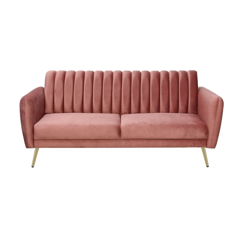Sofa 3 Cuerpos Blasmi Rosa Palo Shego