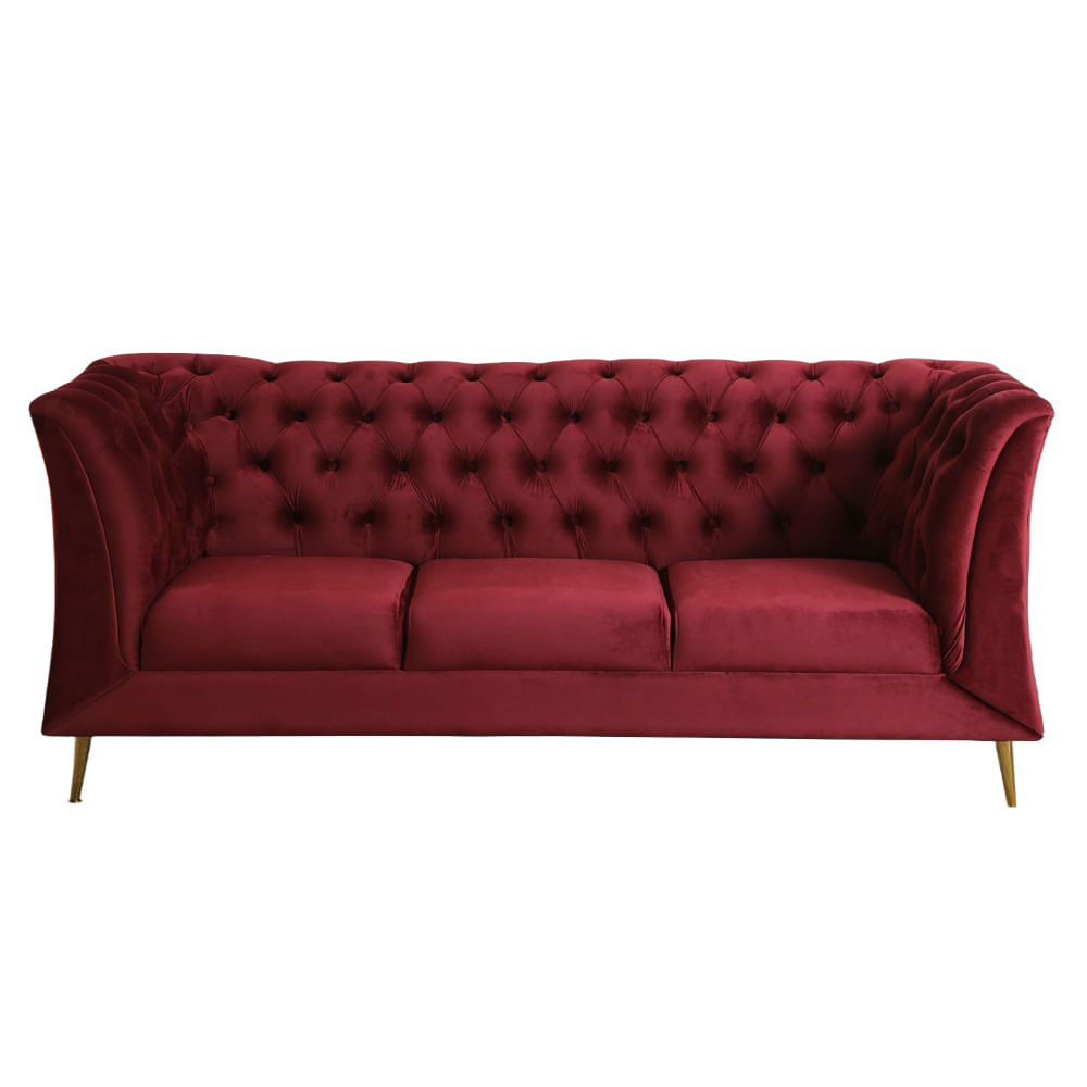 Sofa 3 Cuerpos Baros Vino Shego