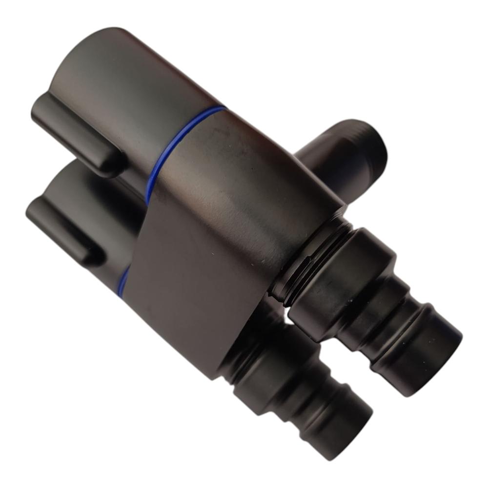 Válvula Angular Doble Salida Acero con doble adaptador NEGRO MATE Válvula Angular Doble Salida Acero con doble adaptador NEGRO MATE