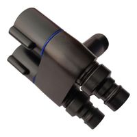 Válvula Angular Doble Salida Acero con doble adaptador NEGRO MATE