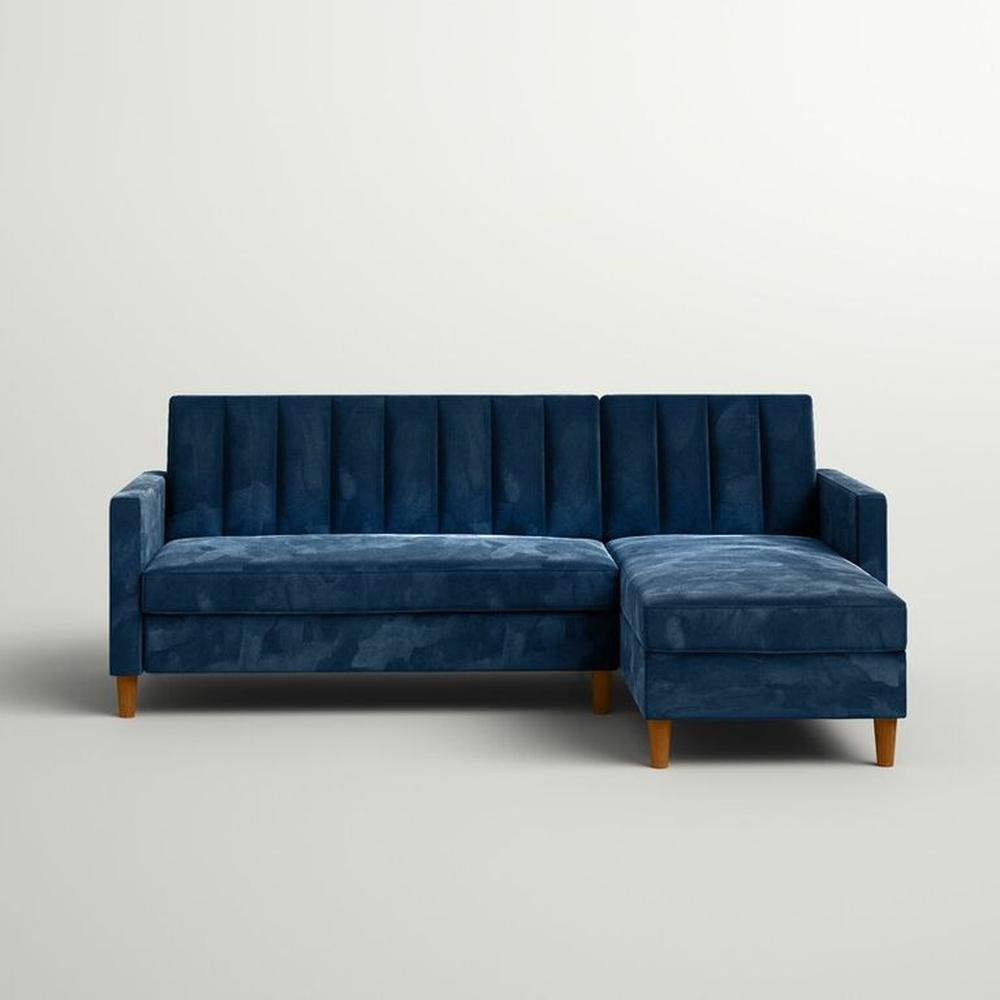 Sofá Seccional Hatford azul noche dos piezas más obsequio