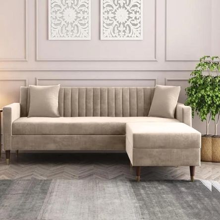 Sofá seccional Mumbai beige más obsequio Sofá seccional Mumbai beige más obsequio